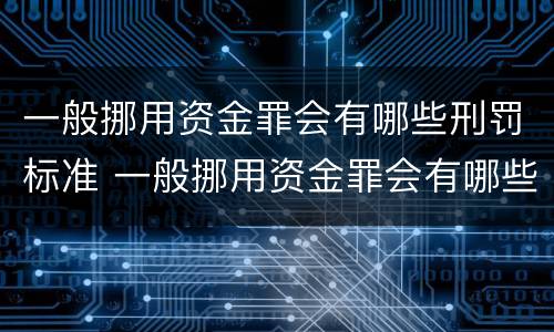 一般挪用资金罪会有哪些刑罚标准 一般挪用资金罪会有哪些刑罚标准和规定