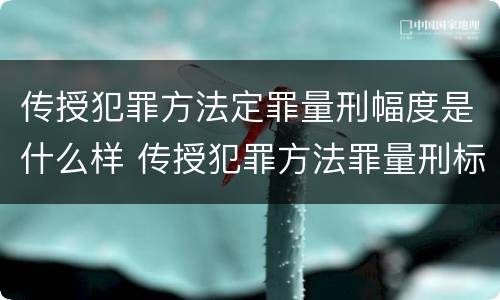 传授犯罪方法定罪量刑幅度是什么样 传授犯罪方法罪量刑标准