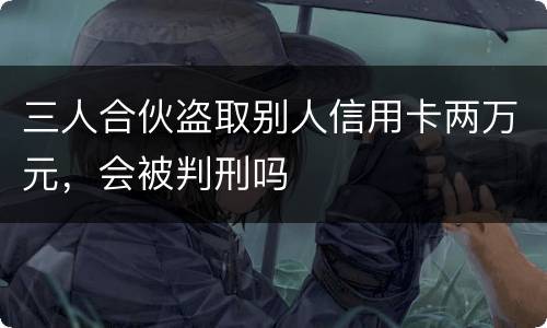 三人合伙盗取别人信用卡两万元，会被判刑吗