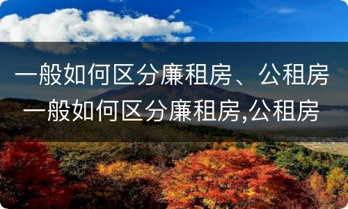 一般如何区分廉租房、公租房 一般如何区分廉租房,公租房和私租房