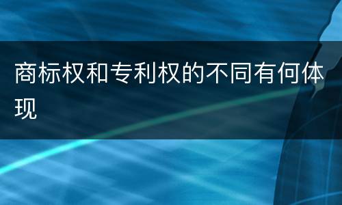 商标权和专利权的不同有何体现