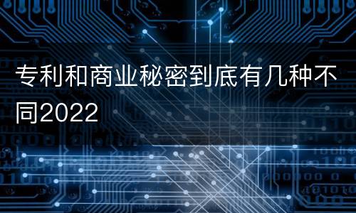 专利和商业秘密到底有几种不同2022