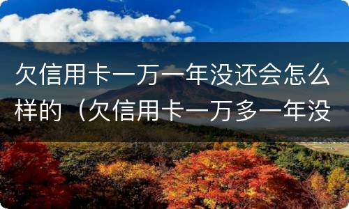 欠信用卡一万一年没还会怎么样的（欠信用卡一万多一年没还会不会坐牢）