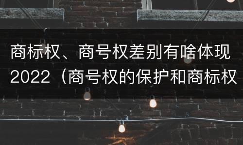 商标权、商号权差别有啥体现2022（商号权的保护和商标权的保护一样是全国性范围的）