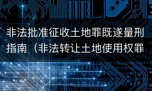 非法批准征收土地罪既遂量刑指南（非法转让土地使用权罪既遂标准）