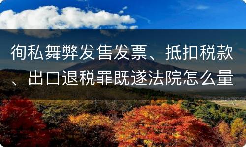 徇私舞弊发售发票、抵扣税款、出口退税罪既遂法院怎么量刑