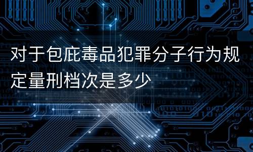 对于包庇毒品犯罪分子行为规定量刑档次是多少