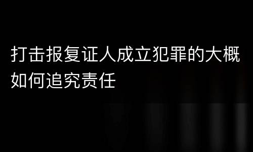 打击报复证人成立犯罪的大概如何追究责任