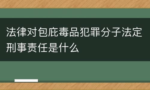 法律对包庇毒品犯罪分子法定刑事责任是什么