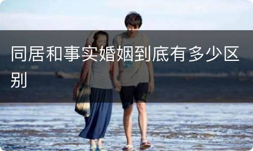 同居和事实婚姻到底有多少区别