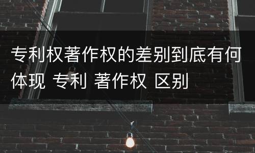 专利权著作权的差别到底有何体现 专利 著作权 区别