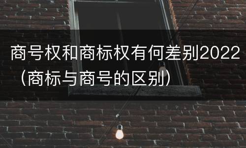 商号权和商标权有何差别2022（商标与商号的区别）