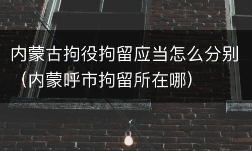 内蒙古拘役拘留应当怎么分别（内蒙呼市拘留所在哪）