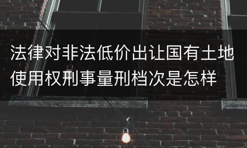 法律对非法低价出让国有土地使用权刑事量刑档次是怎样