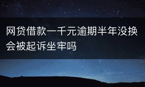 网贷借款一千元逾期半年没换会被起诉坐牢吗