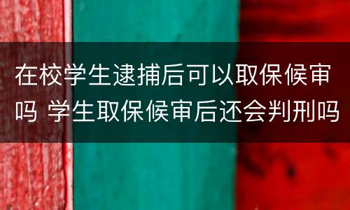 在校学生逮捕后可以取保候审吗 学生取保候审后还会判刑吗