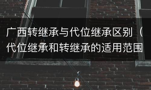 广西转继承与代位继承区别（代位继承和转继承的适用范围）