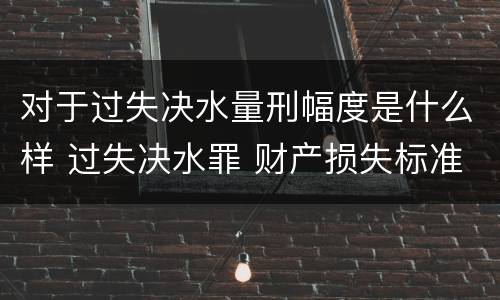 对于过失决水量刑幅度是什么样 过失决水罪 财产损失标准