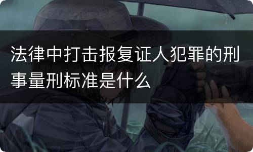 法律中打击报复证人犯罪的刑事量刑标准是什么