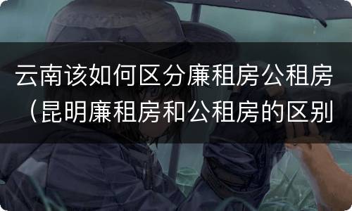 云南该如何区分廉租房公租房（昆明廉租房和公租房的区别）