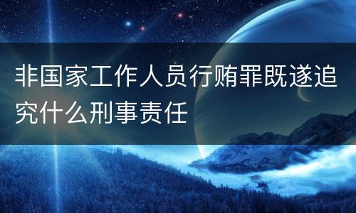 非国家工作人员行贿罪既遂追究什么刑事责任