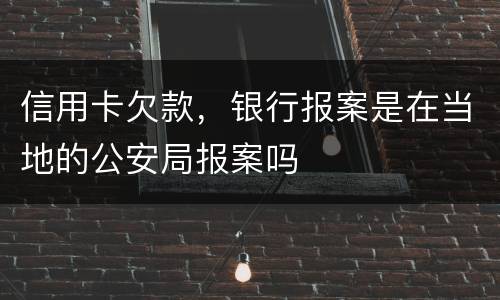 信用卡欠款，银行报案是在当地的公安局报案吗