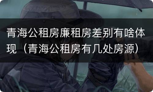 青海公租房廉租房差别有啥体现（青海公租房有几处房源）