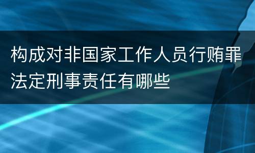 构成对非国家工作人员行贿罪法定刑事责任有哪些