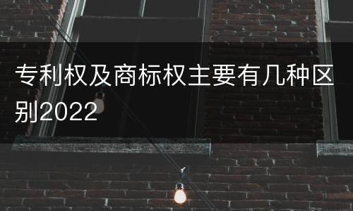 专利权及商标权主要有几种区别2022