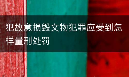 犯故意损毁文物犯罪应受到怎样量刑处罚