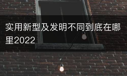 实用新型及发明不同到底在哪里2022