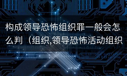 构成领导恐怖组织罪一般会怎么判（组织,领导恐怖活动组织的,即属犯罪,处无期徒刑）