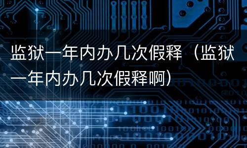 监狱一年内办几次假释（监狱一年内办几次假释啊）