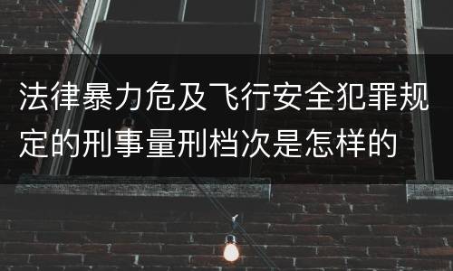 法律暴力危及飞行安全犯罪规定的刑事量刑档次是怎样的