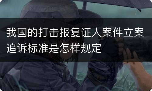 我国的打击报复证人案件立案追诉标准是怎样规定