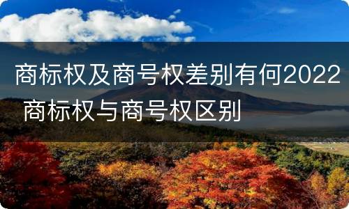 商标权及商号权差别有何2022 商标权与商号权区别