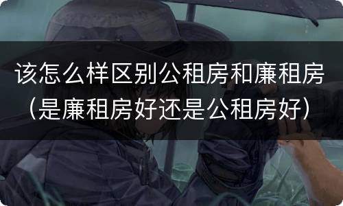 该怎么样区别公租房和廉租房（是廉租房好还是公租房好）