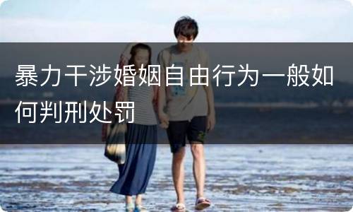 暴力干涉婚姻自由行为一般如何判刑处罚