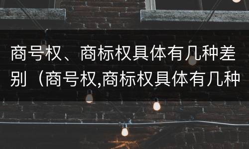 商号权、商标权具体有几种差别（商号权,商标权具体有几种差别是什么）