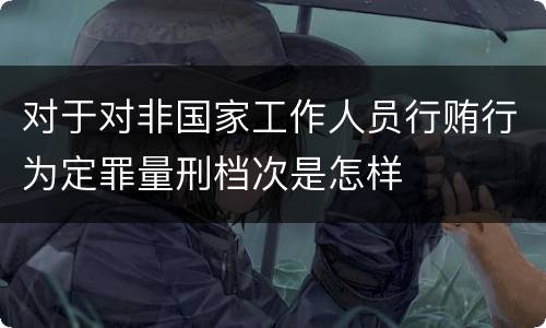 对于对非国家工作人员行贿行为定罪量刑档次是怎样