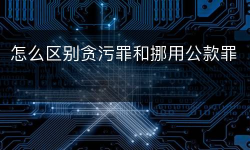 怎么区别贪污罪和挪用公款罪