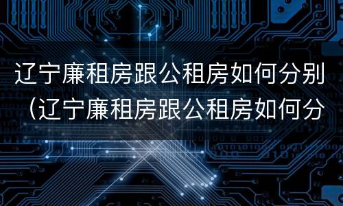 辽宁廉租房跟公租房如何分别（辽宁廉租房跟公租房如何分别购买）