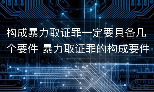 构成暴力取证罪一定要具备几个要件 暴力取证罪的构成要件