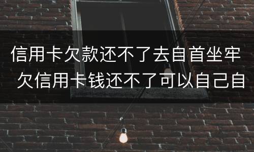 信用卡欠款还不了去自首坐牢 欠信用卡钱还不了可以自己自首吗