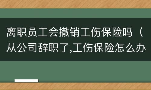 离职员工会撤销工伤保险吗（从公司辞职了,工伤保险怎么办）