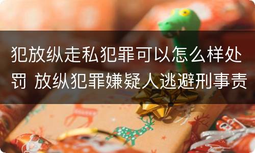 犯放纵走私犯罪可以怎么样处罚 放纵犯罪嫌疑人逃避刑事责任