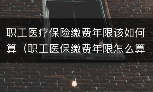 职工医疗保险缴费年限该如何算（职工医保缴费年限怎么算）