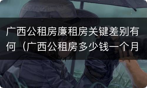 广西公租房廉租房关键差别有何（广西公租房多少钱一个月）