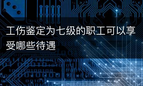 工伤鉴定为七级的职工可以享受哪些待遇