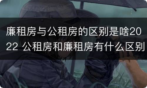 廉租房与公租房的区别是啥2022 公租房和廉租房有什么区别?2019年的